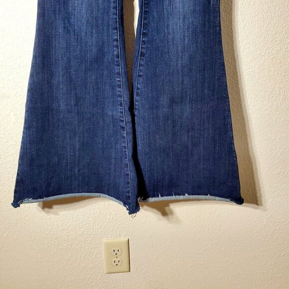 Judy Blue Womens Pull on Super Flare Jeans Size 7/28 Denim Raw Hem JB88136 - Picture 8 of 14